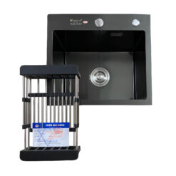 Chậu rửa bát KAGOL KND4540 một hố Nano đen (400 x 450 x 240 mm)